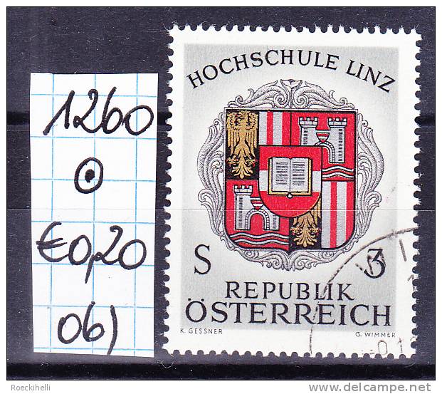 9.12.1966 - SM  "Hochschule Linz" - o gestempelt  -  siehe Scan  (1260o 01-23)