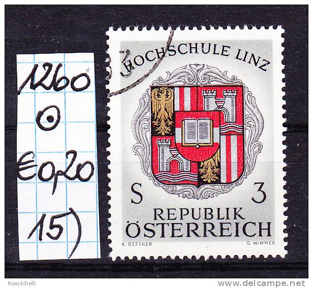 9.12.1966 - SM  "Hochschule Linz" - o gestempelt  -  siehe Scan  (1260o 01-23)