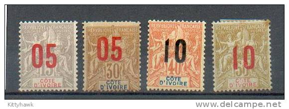 Codi 302 - YT 36 à 39 * - Le YT 39 Présente Une Rousseur Recto./verso Coin Haut Droit - Unused Stamps