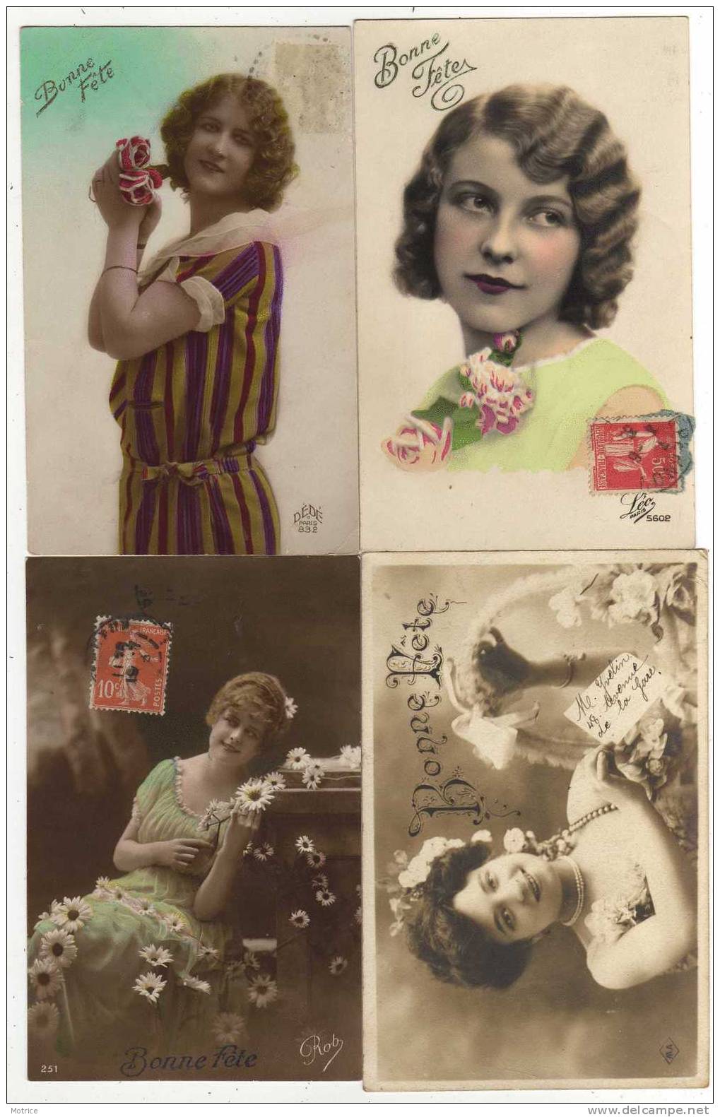 LOT DE 20 CARTES PORTRAIT DE FEMME (cartes Glacées). - 5 - 99 Cartes