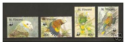 WWF 1989 SAINT VINCENT PARROT PAPEGAAI BIRDS VOGEL MNH ** - Other & Unclassified