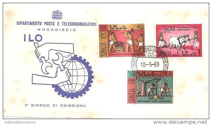 46116)LETTERA  F.D.C Somala Con 3 Valori + Annullo - Somalia (1960-...)