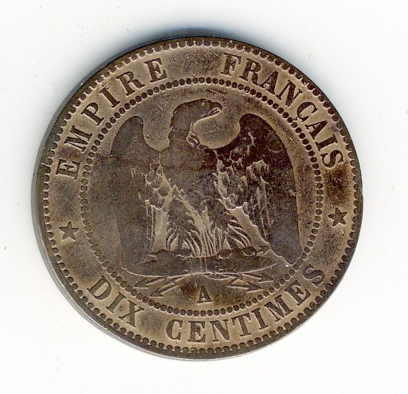 10  Centimes Napoléon III  -  1863 A - Autres & Non Classés