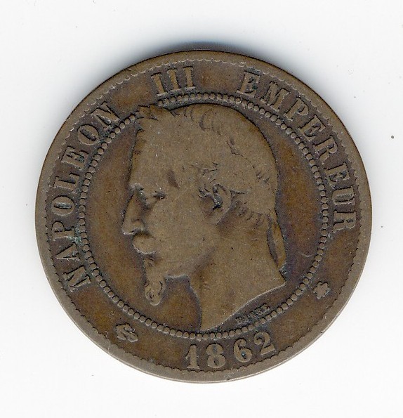 10  Centimes Napoléon III  -  1862 A - 10 Centimes