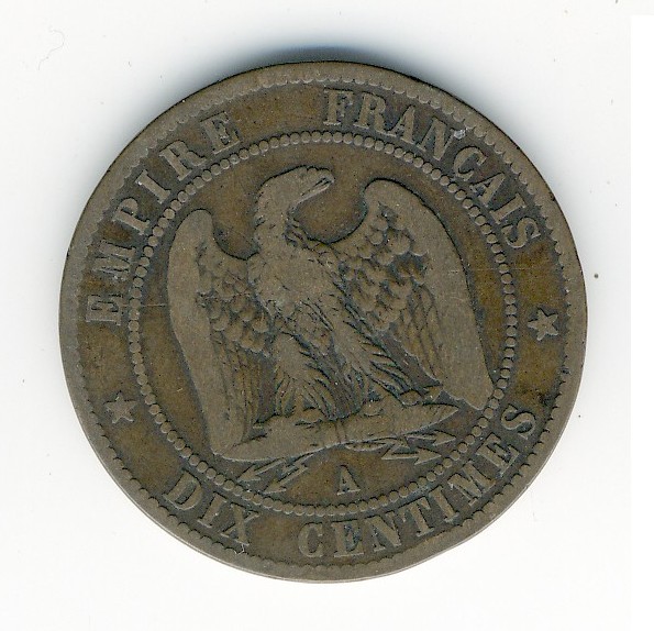 10  Centimes Napoléon III  -  1862 A - 10 Centimes