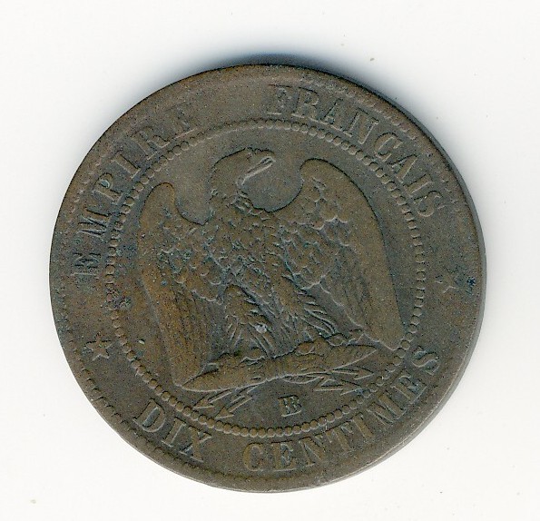 10  Centimes Napoléon III  -  1862 BB - 10 Centimes