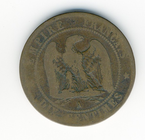 10  Centimes Napoléon III  -  1861 A - 10 Centimes