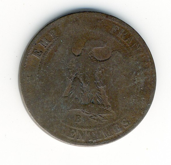 10  Centimes Napoléon III  -  1857 B - 10 Centimes