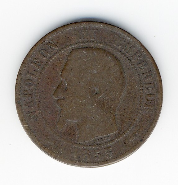 10  Centimes Napoléon III  -  1853 A - 10 Centimes