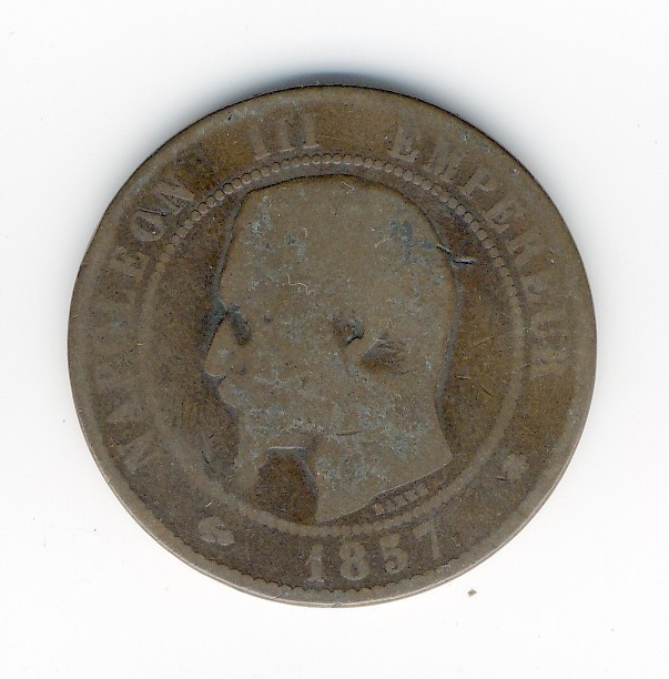 10  Centimes Napoléon III  -  1857 BB - 10 Centimes