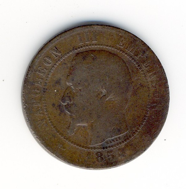10  Centimes Napoléon III  -  1854 BB - 10 Centimes