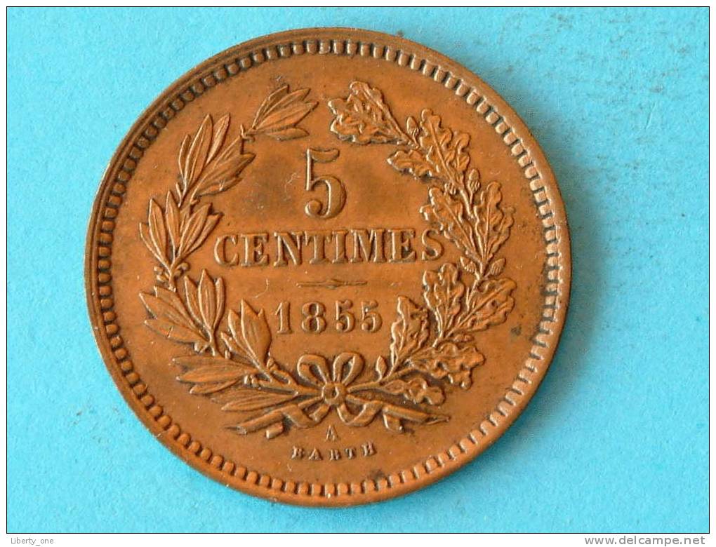 1855 A - 5 CENT / KM 22.2 ( For Grade, Please See Photo ) ! - Luxembourg