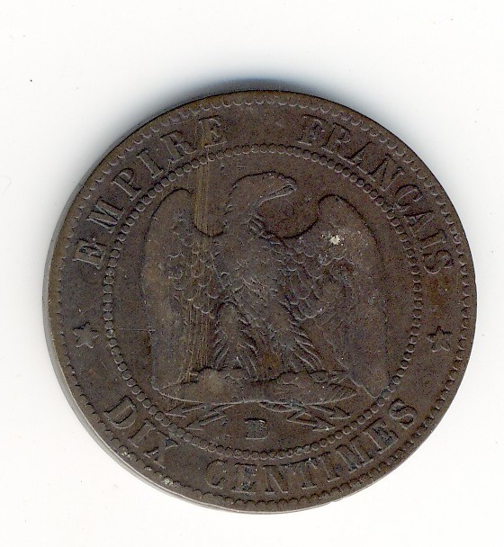 10  Centimes Napoléon III  -  1853 BB - 10 Centimes