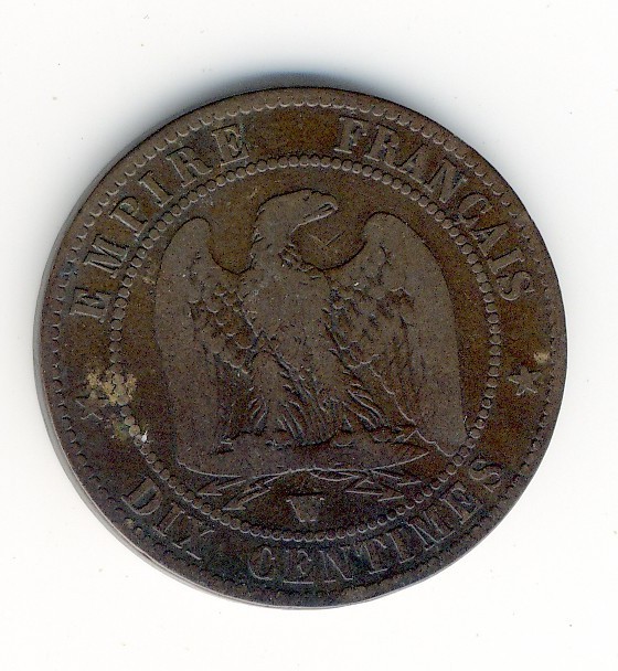 10  Centimes Napoléon III  -  1856 W - 10 Centimes