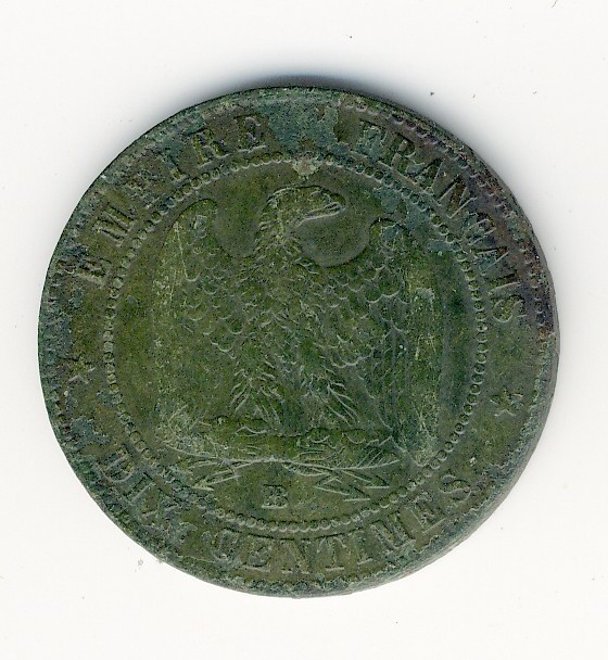 10  Centimes Napoléon III  -  1855 BB  -  Chien - 10 Centimes