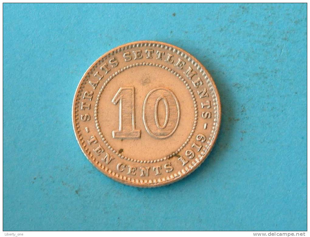 STRAITS SETTLEMENTS - 10 CENT 1919 / KM 29 A ( For Grade, Please See Photo ) ! - Inde