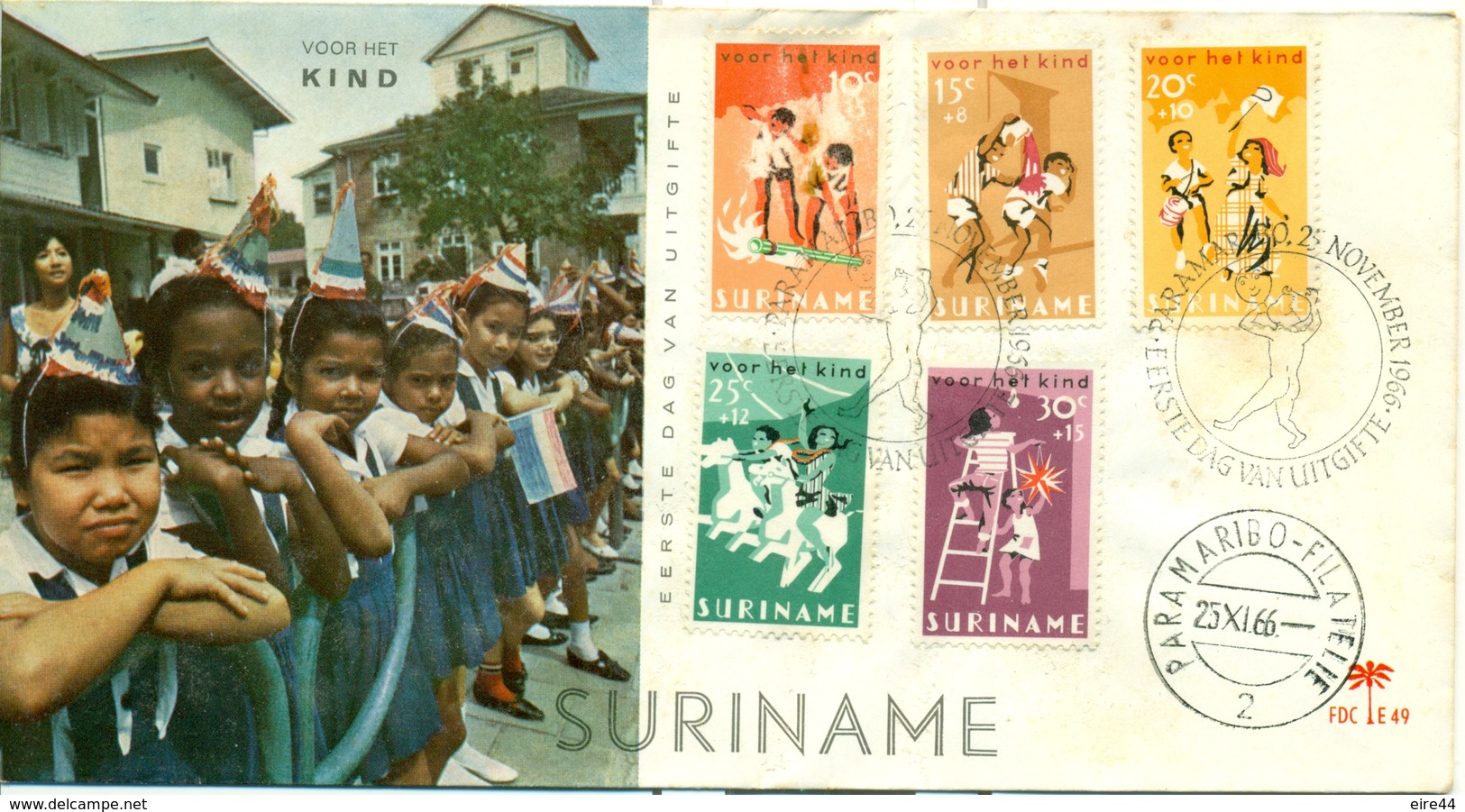 Suriname  FDC 1966  Child Welfare Care Protection Children - Lesotho (1966-...)