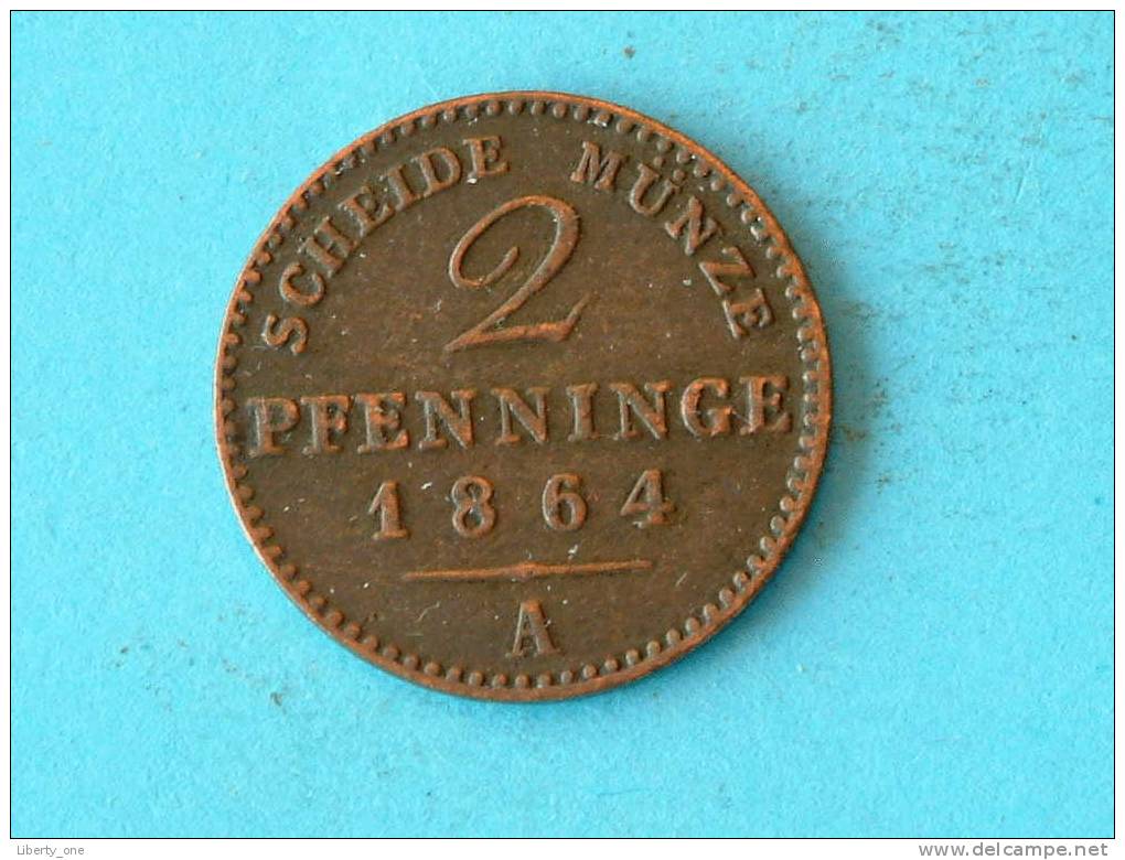 1864 A - 2 PFENNINGE PRUISEN / KM 481 ( For Grade, Please See Photo ) ! - Petites Monnaies & Autres Subdivisions