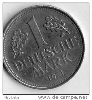 GERMANIA - 1 MARCHI 1971 J - 1 Mark