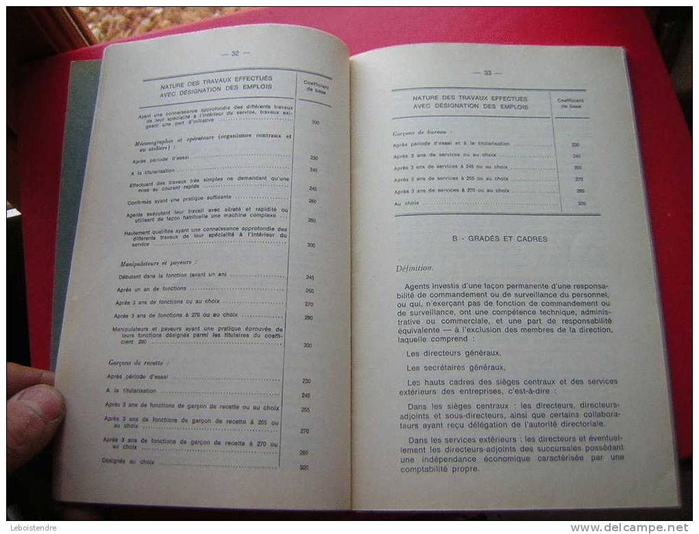 LIVRET 112 PAGES ASSOCIATION PROFESSIONNELLE DES BANQUES-CONVENTION COLLECTIVE DE TRAVAIL -20 AOUT 1952 MISE A JOUR 1970 - Right