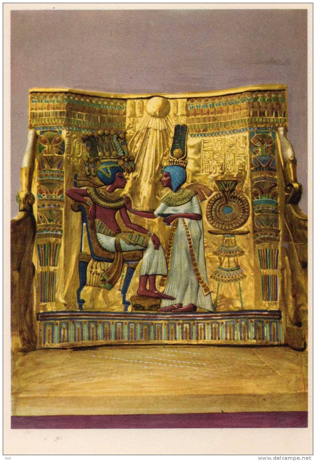 EGYPTE-Egypt-TUT ANK AMEN´S TREASURES  (Tutankhamen)  King´s Throne (2) -Lehnert & Landrock -Lambelet  Succ N°4 *PxFIXE - Autres & Non Classés