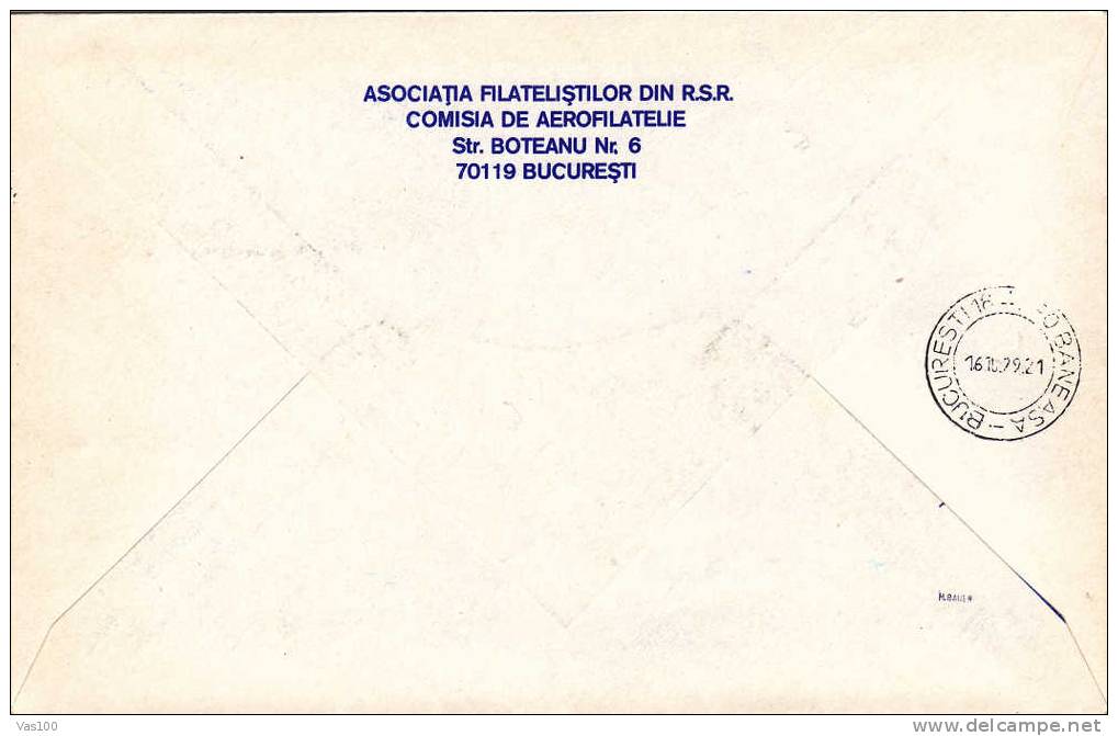 Zeppelins  "LZ - 127"  PMK 1979 Rare Cover Obliteration Stamps Concordante,Sibiu. - Zeppelins