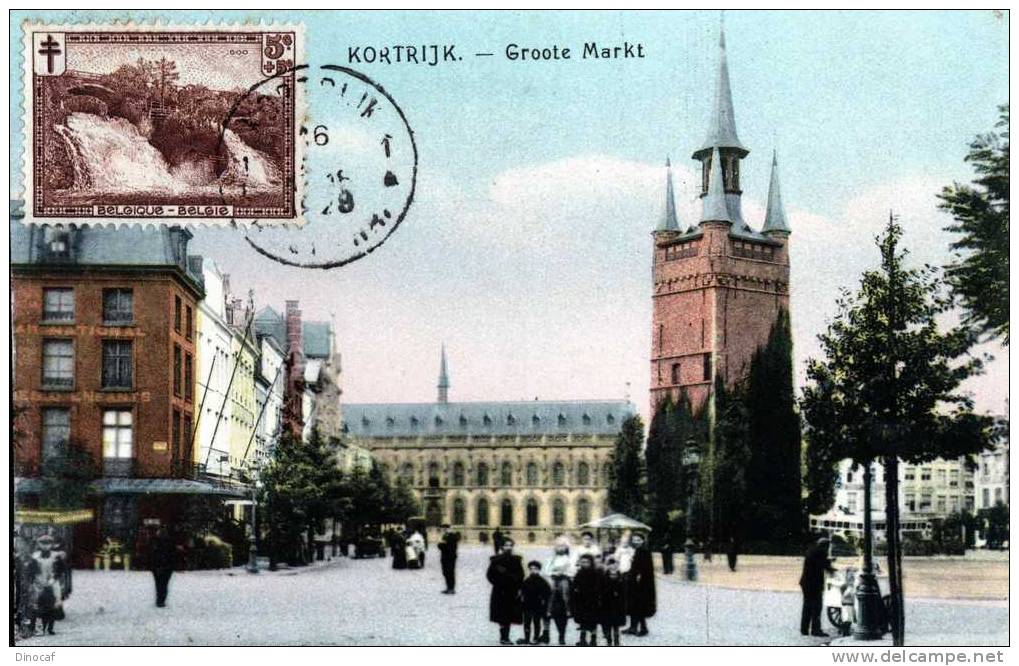 Courtrai, Kortrijk, GROOTE MARKT 1918 BELGIUM - Larochette