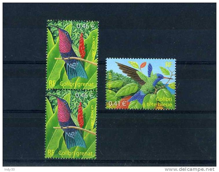 - FRANCE . TIMBRES SUR LES COLIBRIS 2003 . NEUFS SANS CHARNIERE - Colibríes