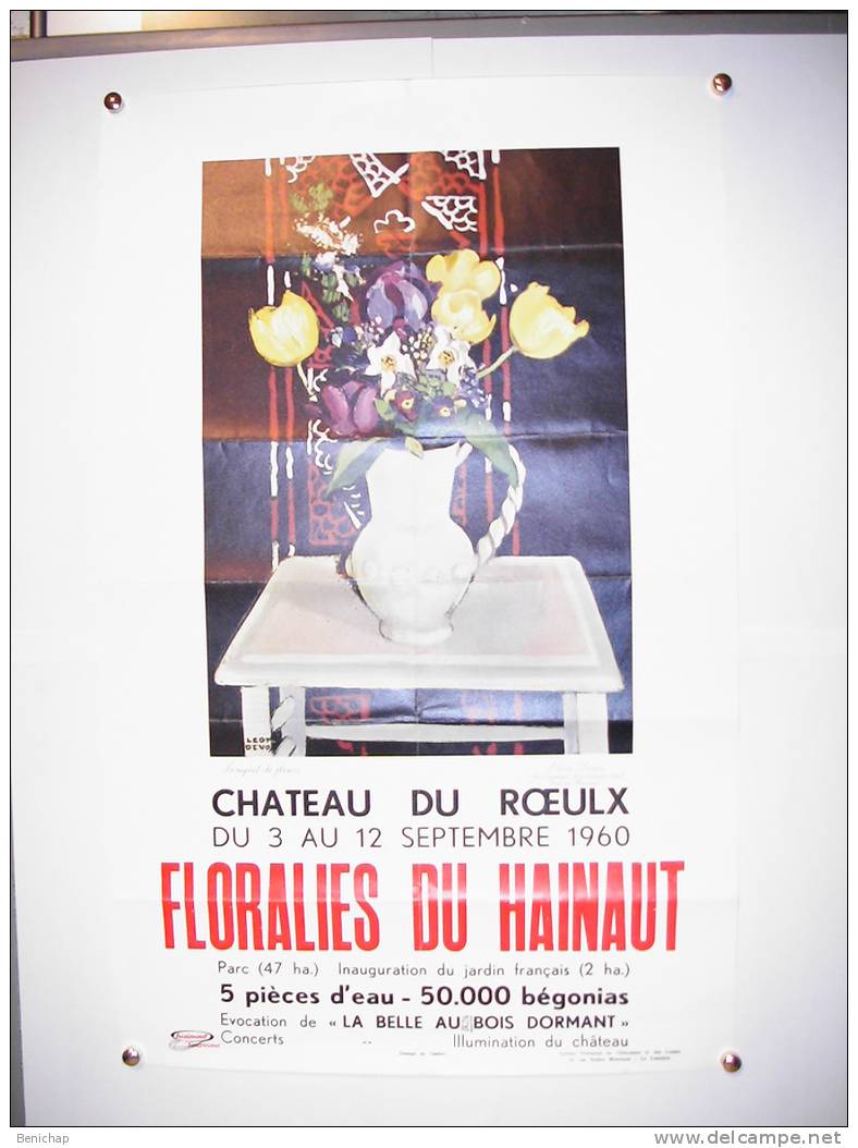 Floralies Du Hainaut - Chateau Du Roeulx - Léon Devos - Bégonias - Jardin Français - La Belle Au Bois Dormant - 1960. - Posters