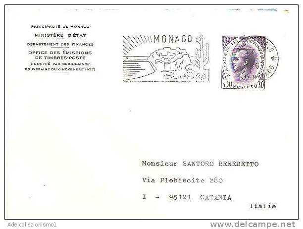 45991)LETTERA Monagasca Con Un Valore + Annullo - Postmarks