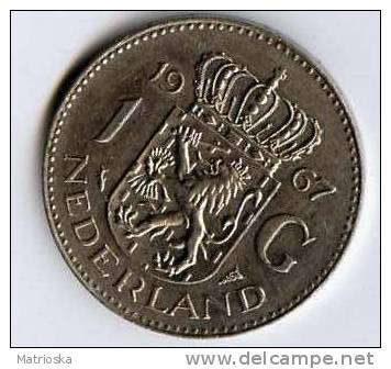 OLANDA  - 1 Gulden  1967 - 1948-1980 : Juliana