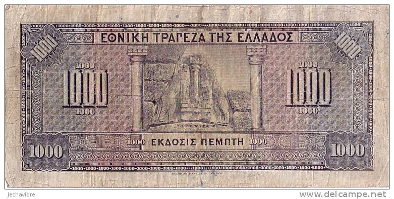 GRECE   1 000 Drachmes  Daté Du 15-10-1926   Pick 100a     ***** QUALITE  VG ***** - Griekenland