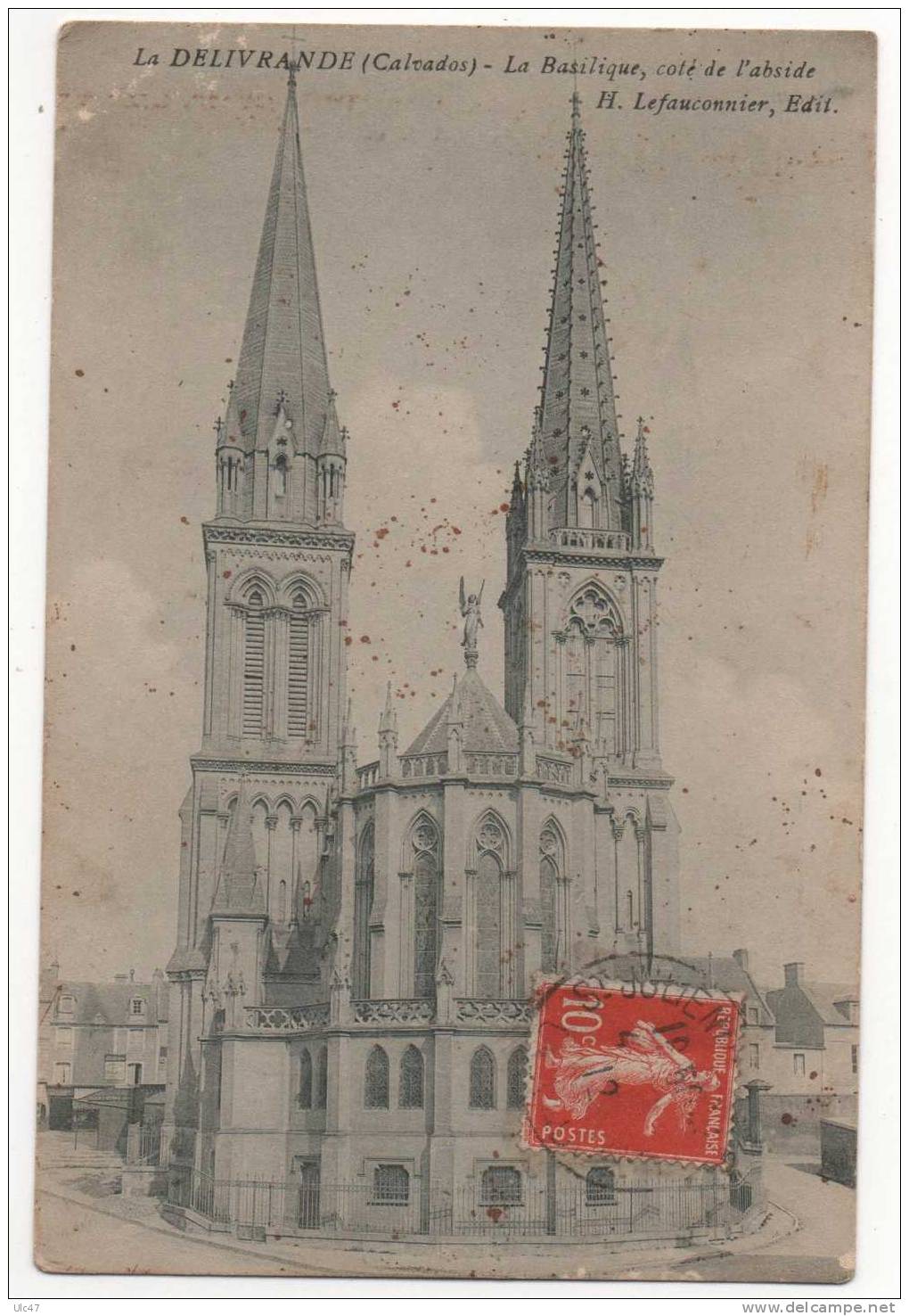 -  La DELIVRANDE (Calvados). - La Basilique, Coté De L'abside. - Scan Verso - - La Delivrande