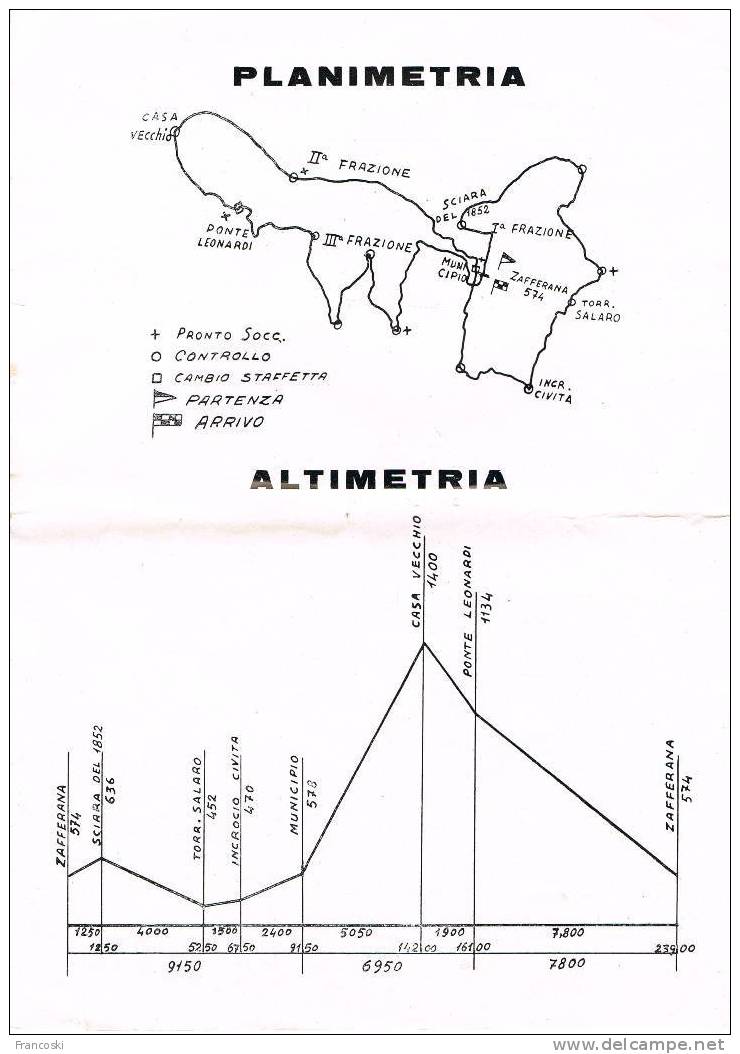 ZAFFERANA(Catania)PROGRAM MA  4°Trofeo Corsa Montagna Etna[7/9/1952)-Brochure- - Wintersport