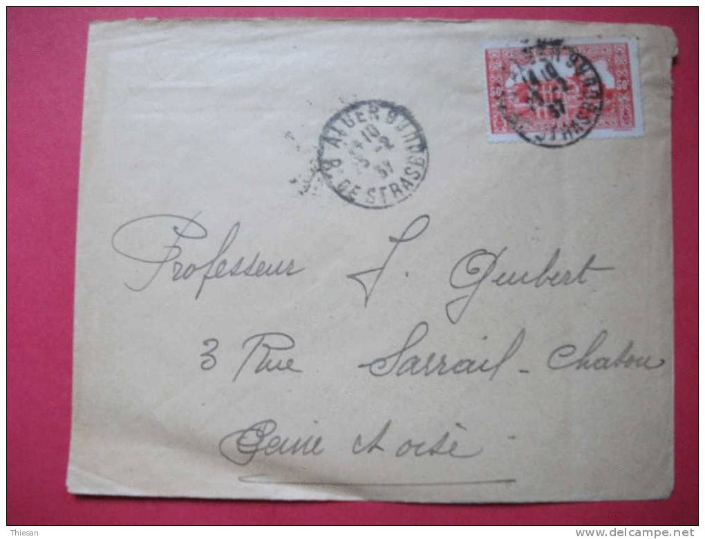 Algérie Algeria Lettre  Cover Brief Belege Carta Enveloppe Alger 23 2 37. - Lettres & Documents