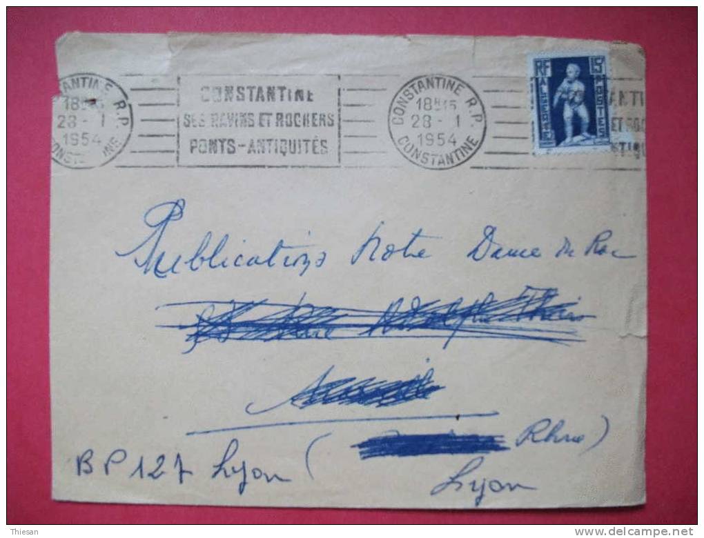 Algérie. Lettre Constantine 1954 OMEC Ponts / Antiquités. - Briefe U. Dokumente