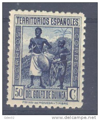 GUI250-A494TVA.GUINEE.GUINEA ESPAÑOLA TIPOS DE 1931. 1934/1  (Ed 250**) Sin Charnela.LUJO. - Árboles