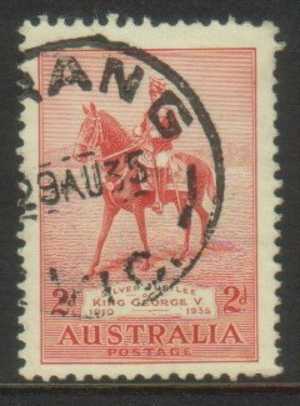 1935 - Australian Silver Jubilee Of Geroge V 2d RED Stamp FU - Usati