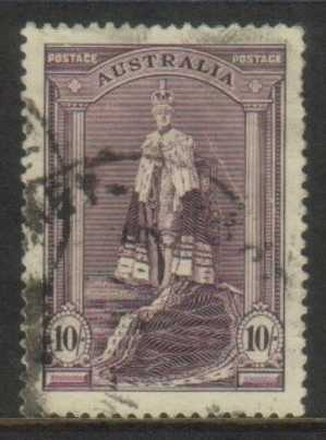 1938 - Australian George VI Definitive Issue High Values 10/- KING Stamp FU A$18cv - Used Stamps