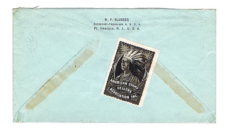 1924  Harding Memorial Imperf Issue On Letter, ASDA American Indian Vignette On Back - Lettres & Documents