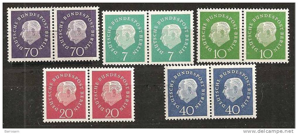 Berlin 1959: Michel182-6w   Mnh** Cat.Value  55Euros - Unused Stamps