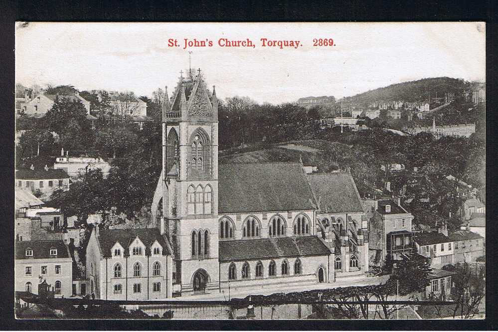 RB 611 -  Early Postcard St John's Church Torquay Devon - Torquay