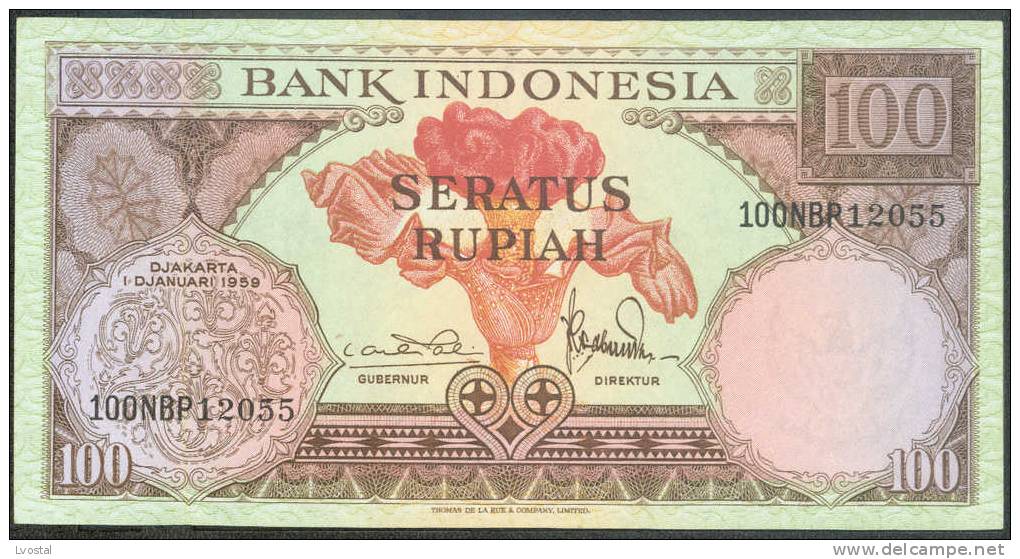 Indonesia  100 Rupiah  1.1.1959  Pick 69  EF - Indonésie