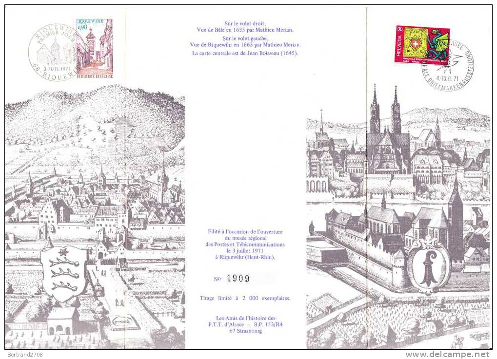 LIAISON POSTALE INTERNATIONALE BALE (SUISSE) à RIQUEWIHR (ALSACE/Haut-Rhin) - Zonder Classificatie