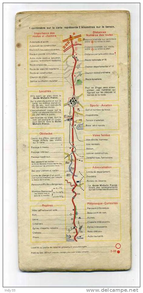 - CARTE MICHELIN FRANCE N°81 AVIGNON-DIGNE 1958? - Strassenkarten