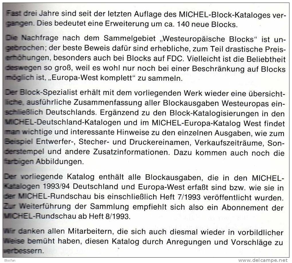 Block Katalog Michel 1993 West-Europa Antiquarisch 18€ Jugoslawien, Malta, Monako, Niederlande, Norwegen, Österreich - Other & Unclassified