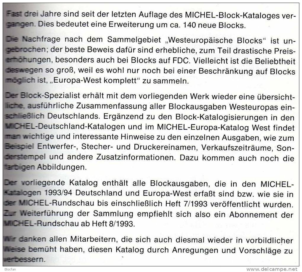 Block Katalog Michel 1993 West-Europa Antiquarisch 18€ Jugoslawien, Malta, Monako, Niederlande, Norwegen, Österreich - Sonstige & Ohne Zuordnung