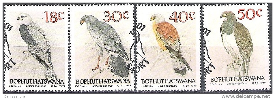 Bophuthatswana 1989 Michel 223 - 226 O Cote (2002) 7.00 Euro Oiseaux Cachet Rond - Bophuthatswana