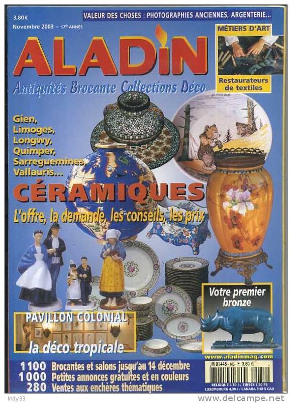 - ALADIN N°185 2003 - Brocantes & Collections