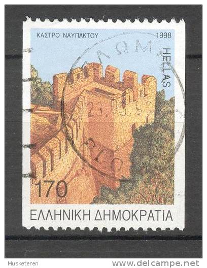 Greece 1998 Mi. 1986 D    170 Dr Burg Castle Naupaktos 2-sided Perf. - Used Stamps